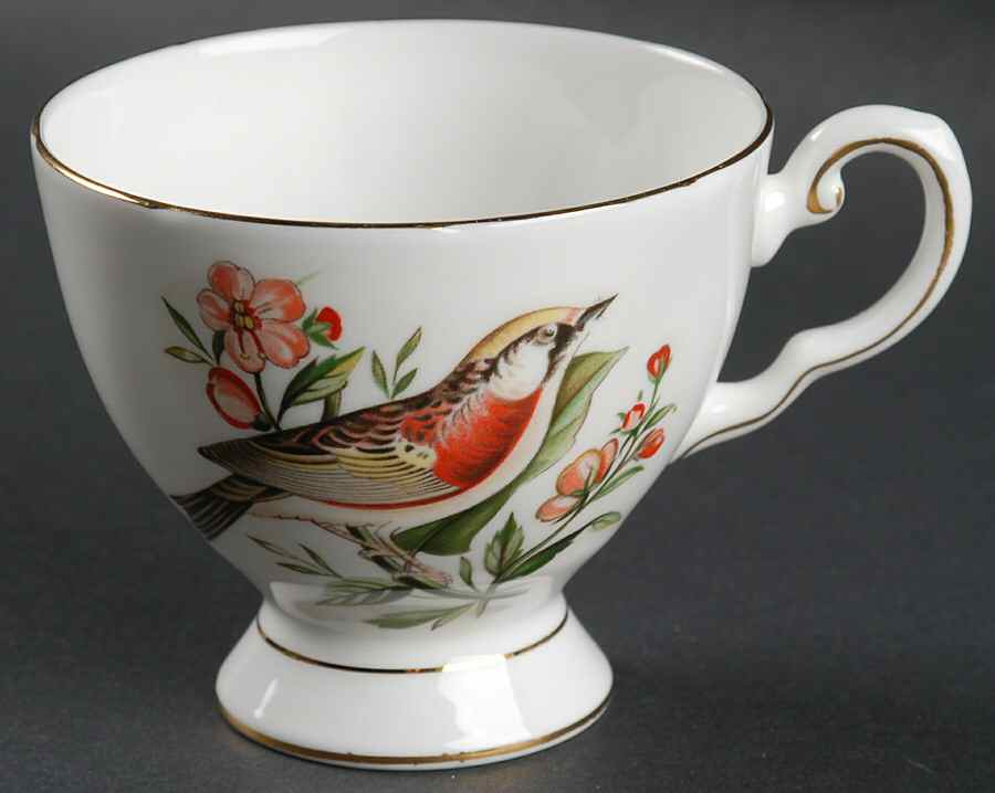 Audubon Birds Footed Cup by Royal Chelsea-1