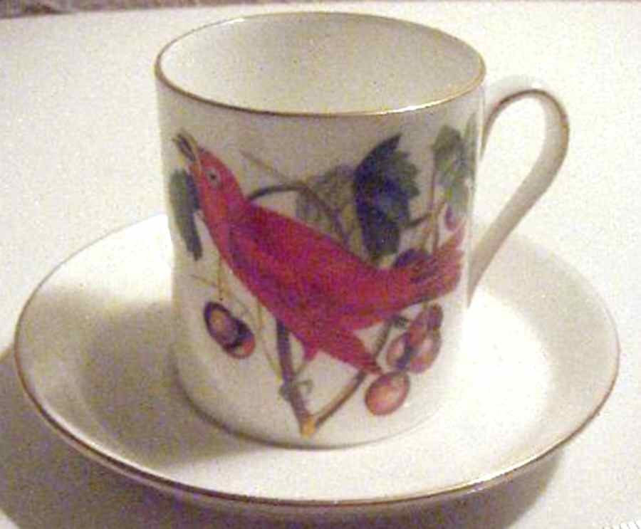 Audubon Birds Flat Demitasse Cup & Saucer Set by Royal Chelsea-1