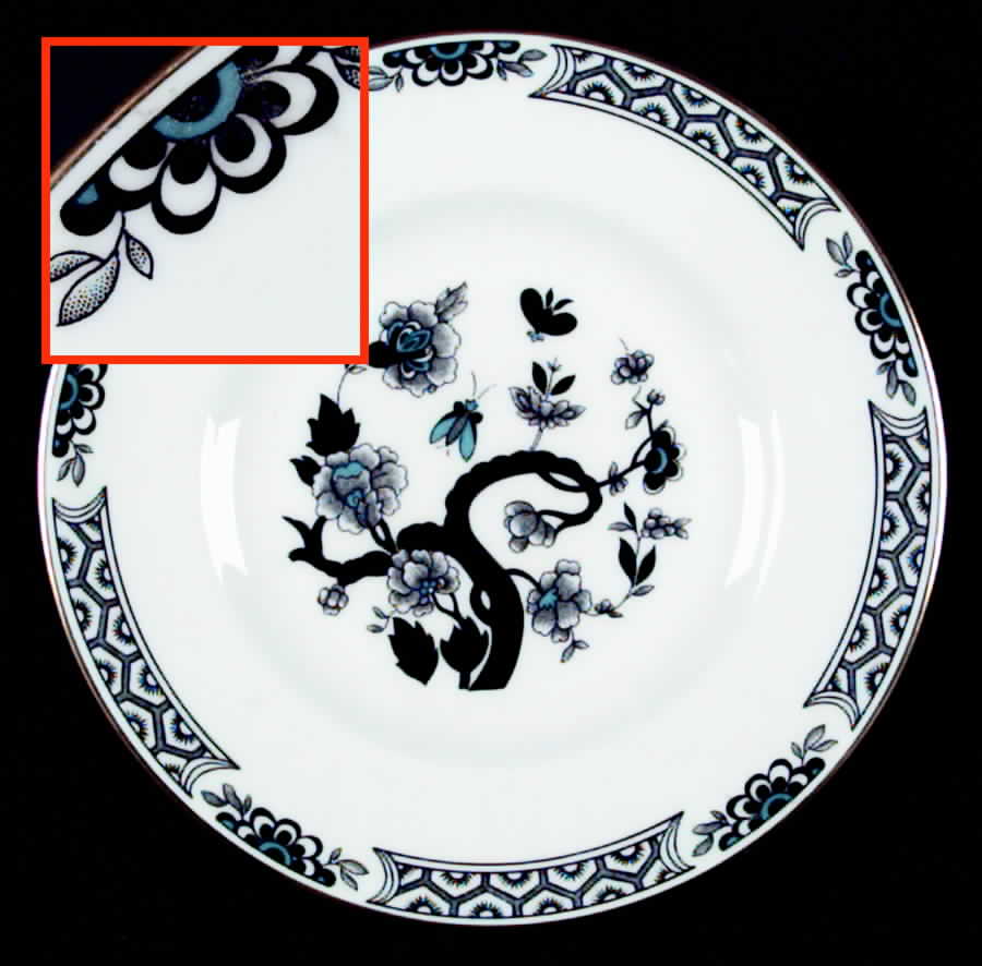Black Mandarin Bread & Butter Plate by Royal Chelsea-1