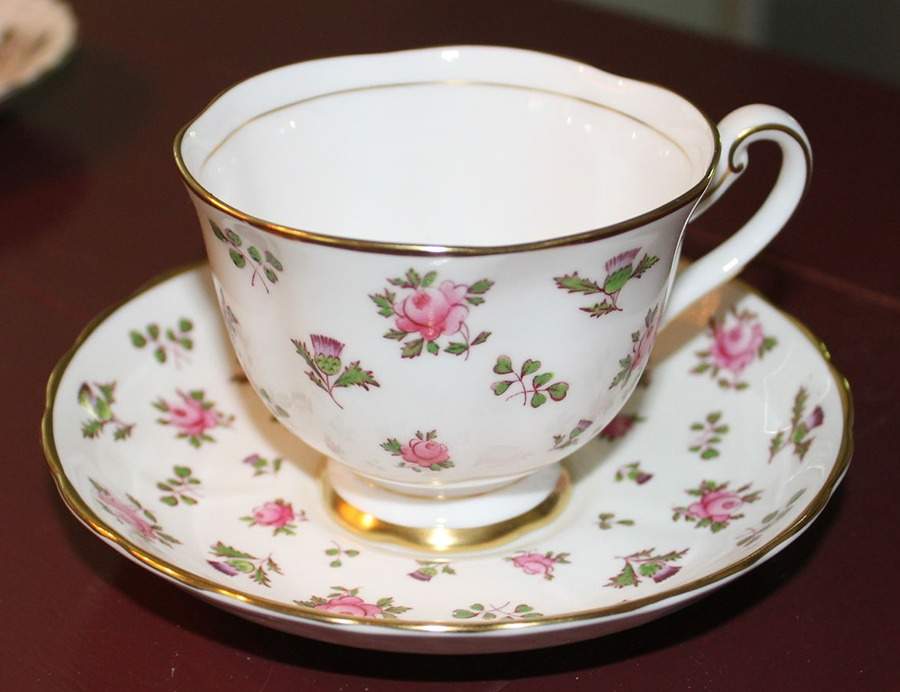 Britannia Footed Cup & Saucer Set by Royal Chelsea-1