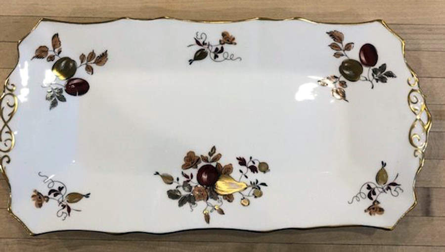 Golden Fruit Large Sandwich Tray by Royal Chelsea-1