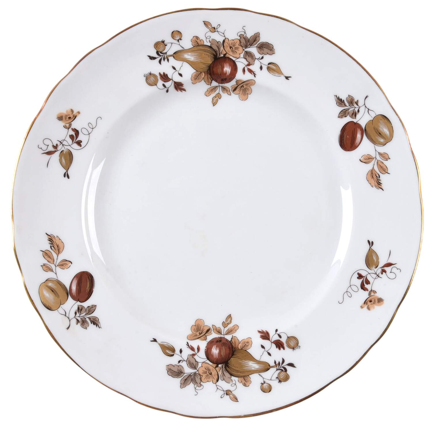 Golden Fruit Salad Plate by Royal Chelsea-1