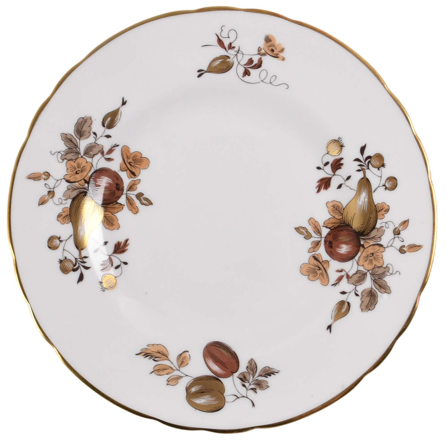 Golden Fruit Bread & Butter Plate by Royal Chelsea-1