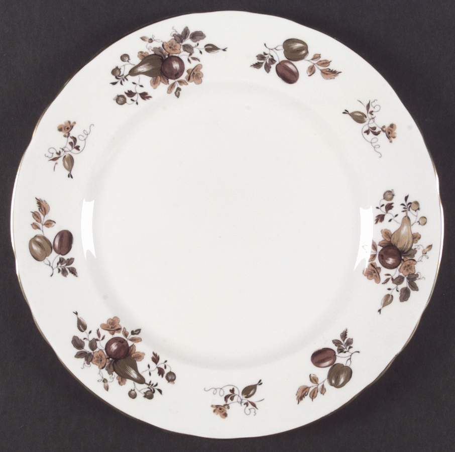 Golden Fruit Dinner Plate by Royal Chelsea-1