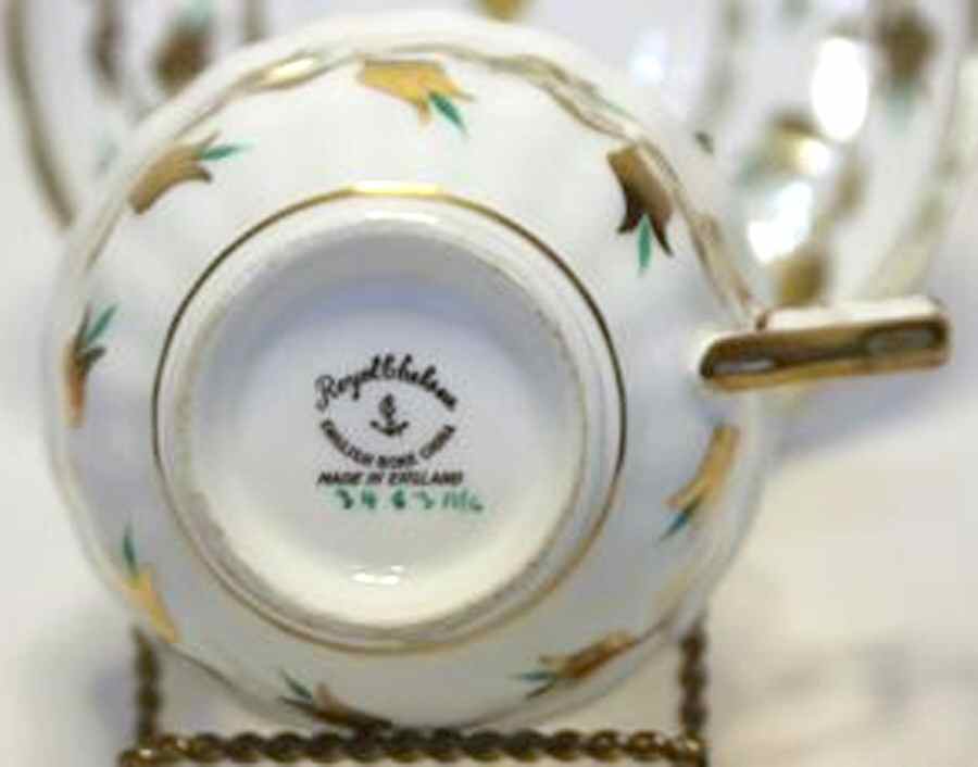 Golden Jade Footed Cup by Royal Chelsea-1