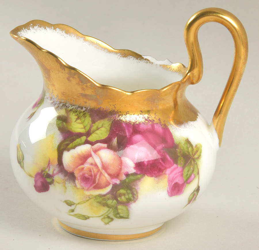 Golden Rose (Brushed Gold) Creamer by Royal Chelsea-1