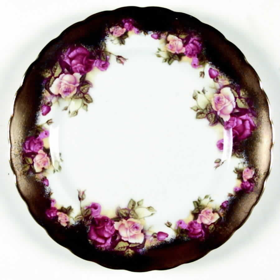 Golden Rose (Brushed Gold) Salad Plate by Royal Chelsea-1