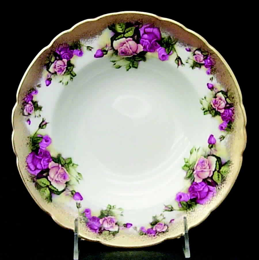 Golden Rose (Brushed Gold) Rim Soup Bowl by Royal Chelsea-1