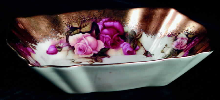 Golden Rose (Brushed Gold) Nut Dish by Royal Chelsea-1