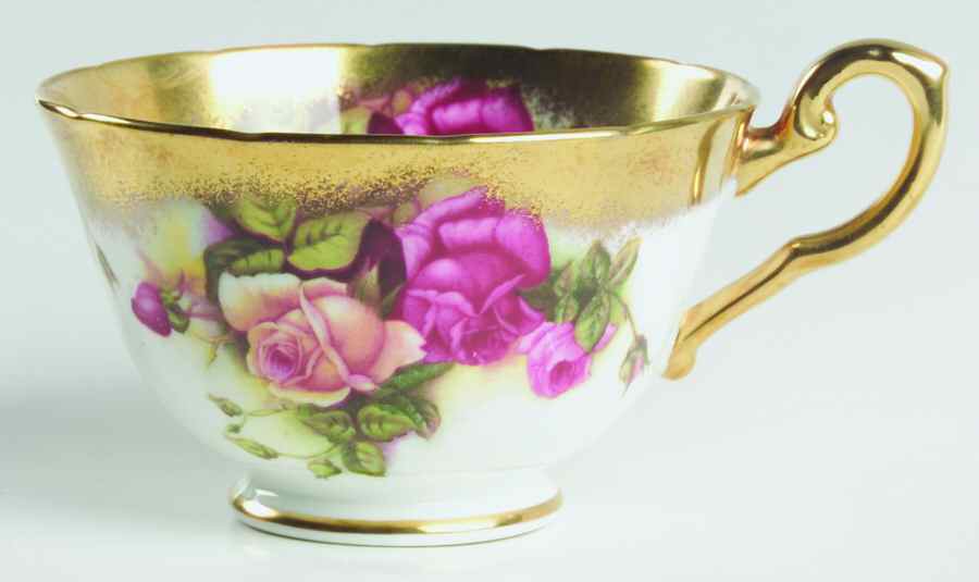 Golden Rose (Brushed Gold) Footed Cup by Royal Chelsea-1