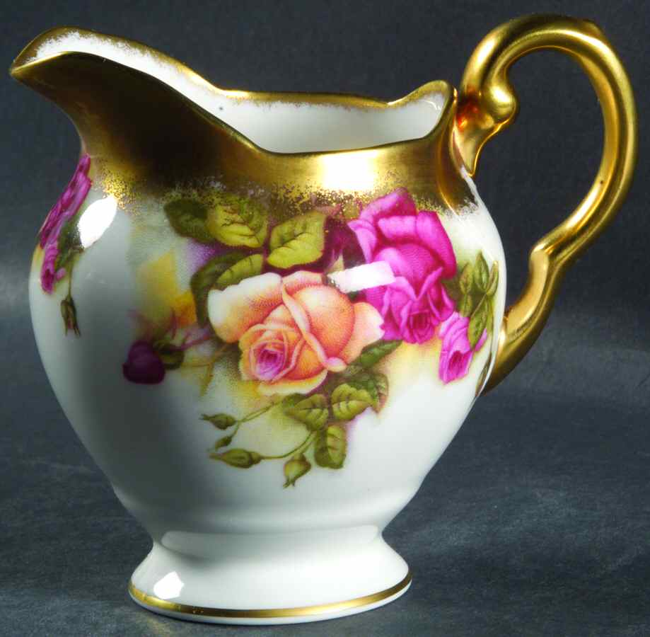 Golden Rose (Brushed Gold) Creamer by Royal Chelsea-1