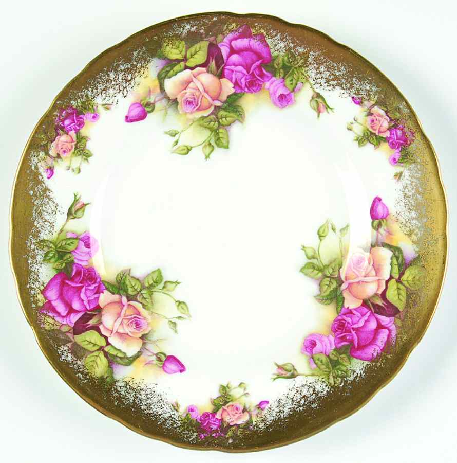Golden Rose (Brushed Gold) Bread & Butter Plate by Royal Chelsea-1