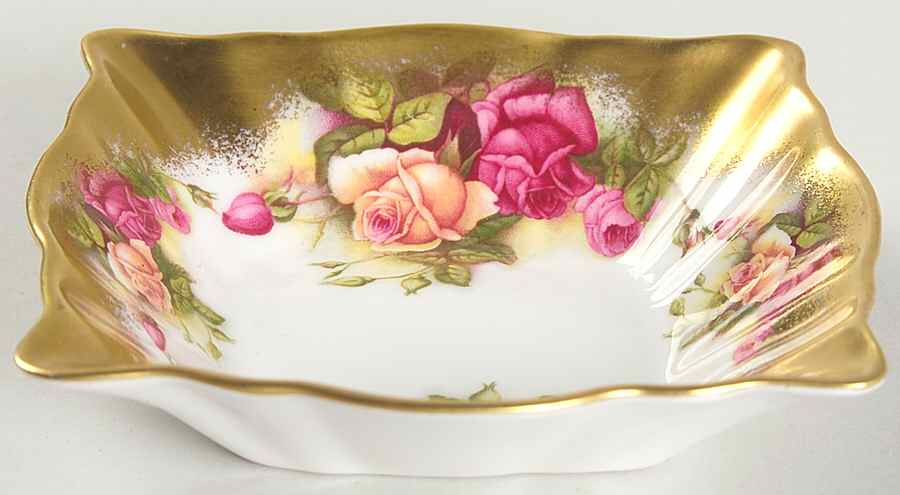 Golden Rose (Brushed Gold) Nut Dish by Royal Chelsea-1