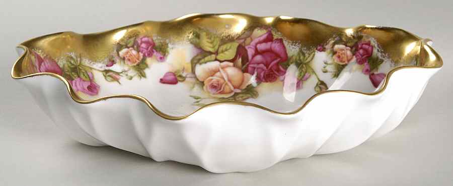 Golden Rose (Brushed Gold) Nut Dish by Royal Chelsea-1