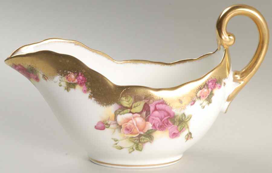 Golden Rose (Brushed Gold) Gravy Boat by Royal Chelsea-1