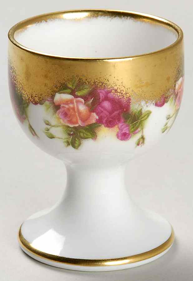 Golden Rose (Brushed Gold) Single Egg Cup by Royal Chelsea-1
