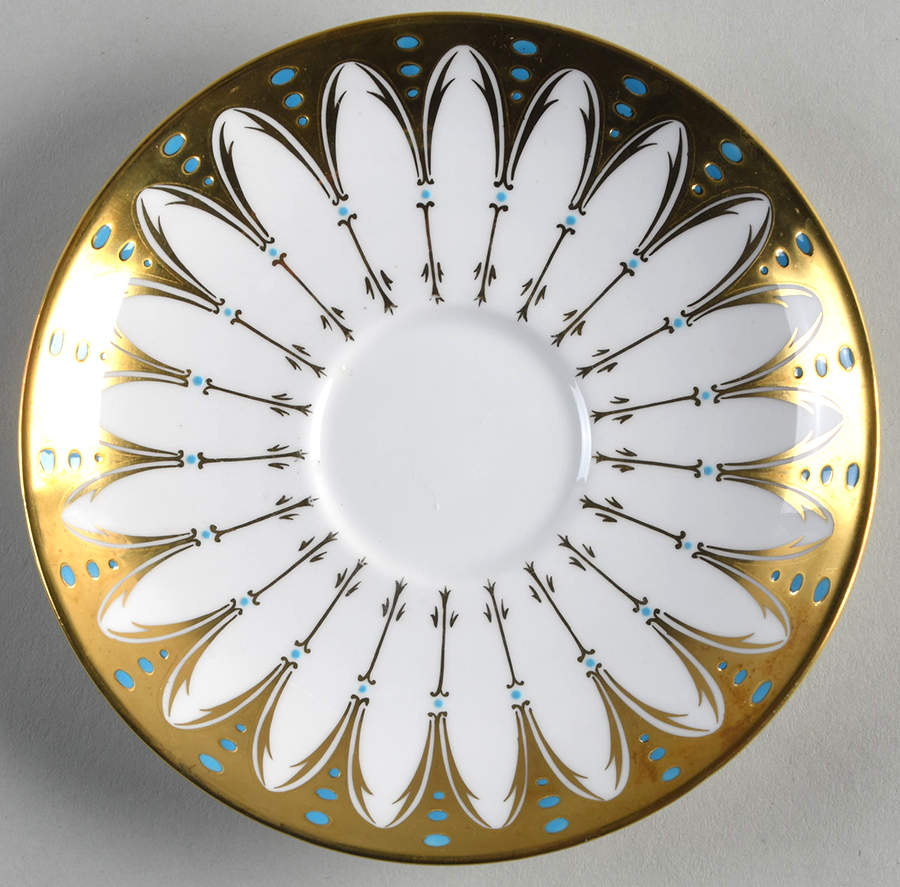 Gothic Saucer for Footed Cup by Royal Chelsea-1