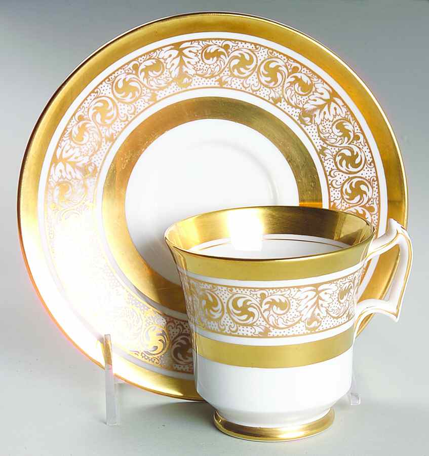 Midas Footed Cup & Saucer Set by Royal Chelsea-1