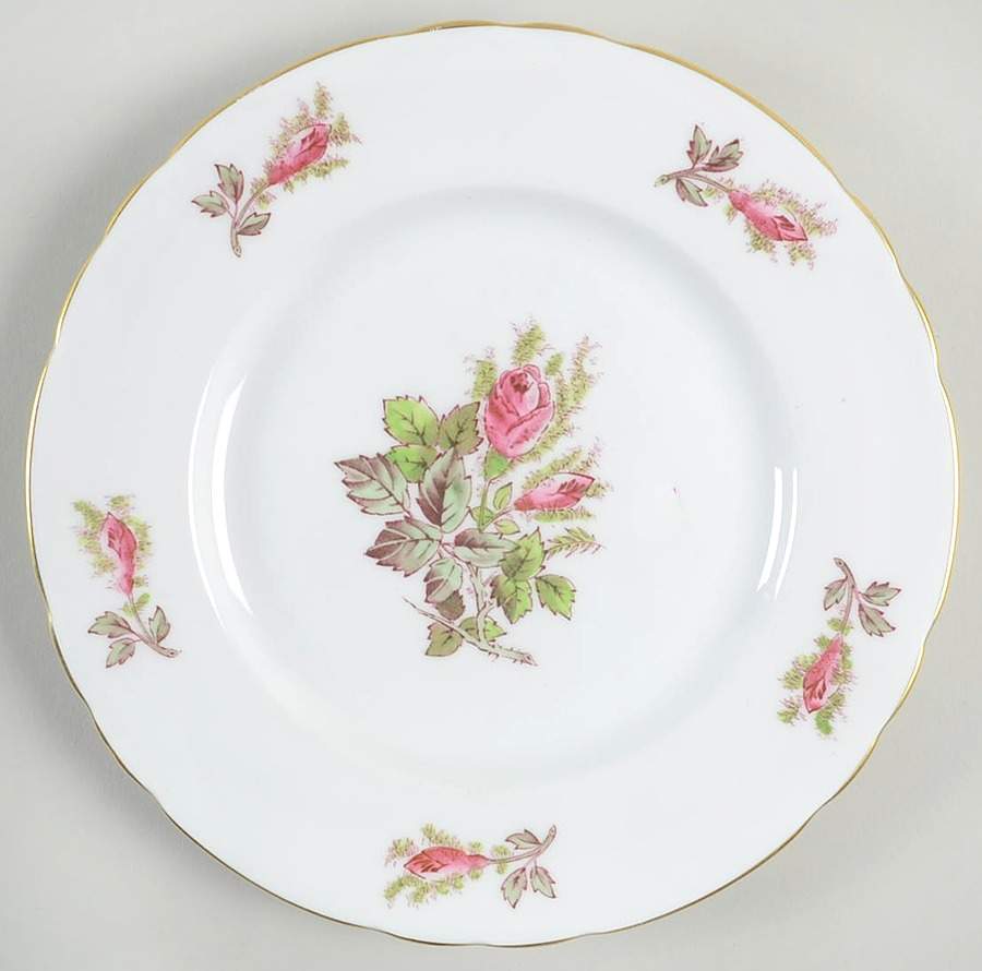 Moss Rose Salad Plate by Royal Chelsea-1