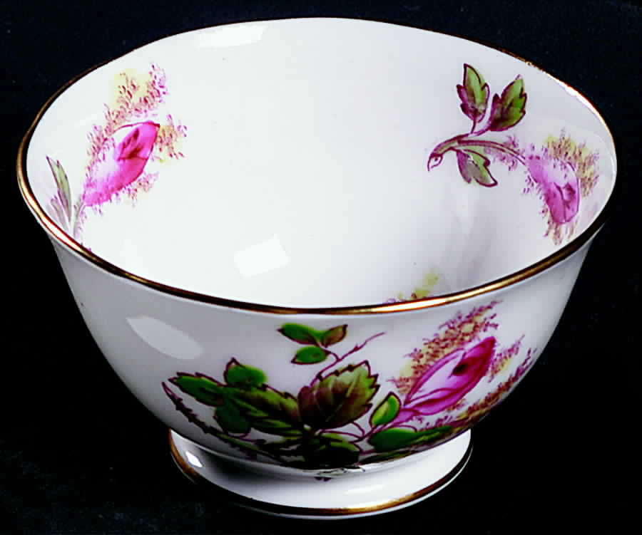 Moss Rose Individual Open Sugar Bowl by Royal Chelsea-1
