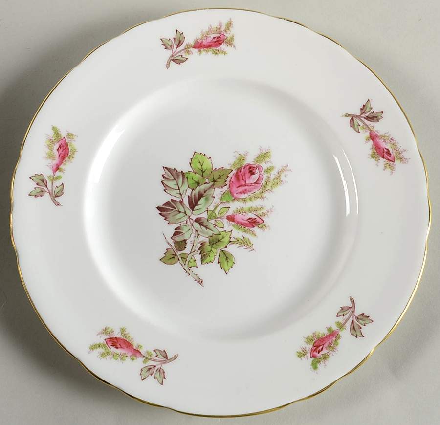 Moss Rose Salad Plate by Royal Chelsea-1