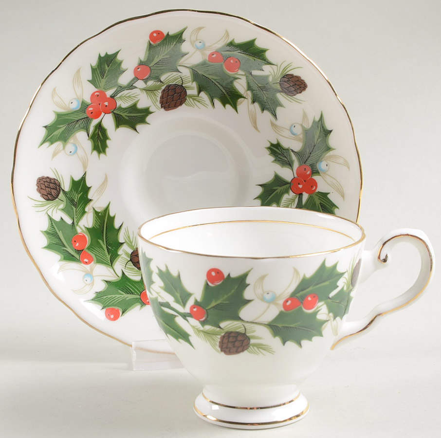 Noel Footed Demitasse Cup & Saucer Set by Royal Chelsea-1
