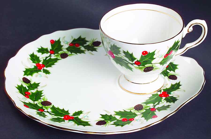 Noel Snack Plate & Cup Set by Royal Chelsea-1