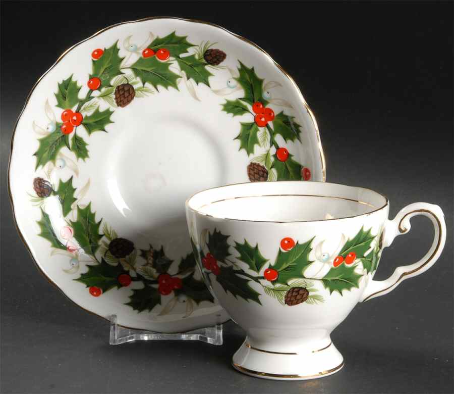 Noel Footed Cup & Saucer Set by Royal Chelsea-1