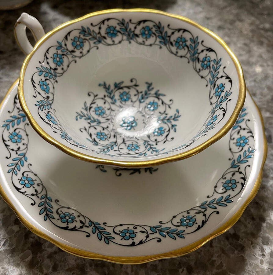 RCH12 Footed Cup & Saucer Set by Royal Chelsea-1