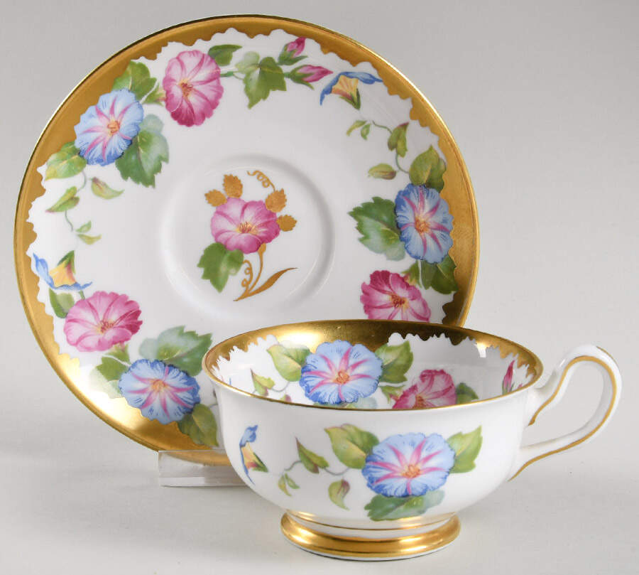 388A Footed Cup & Saucer Set by Royal Chelsea-1