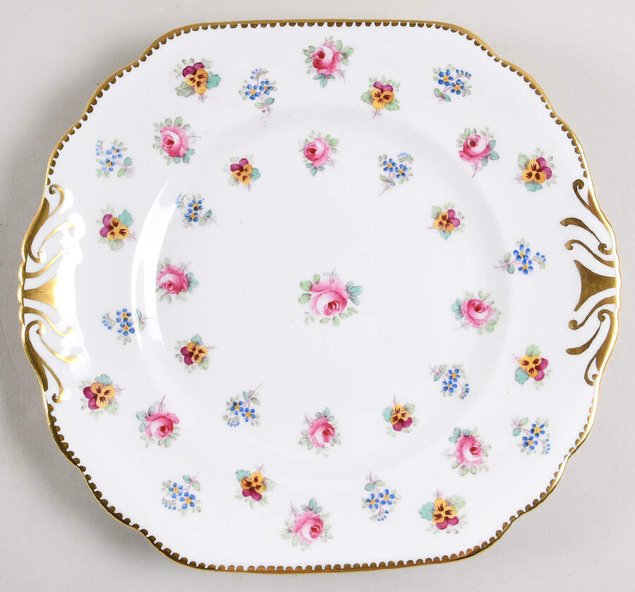 382A Handled Cake Plate by Royal Chelsea-1