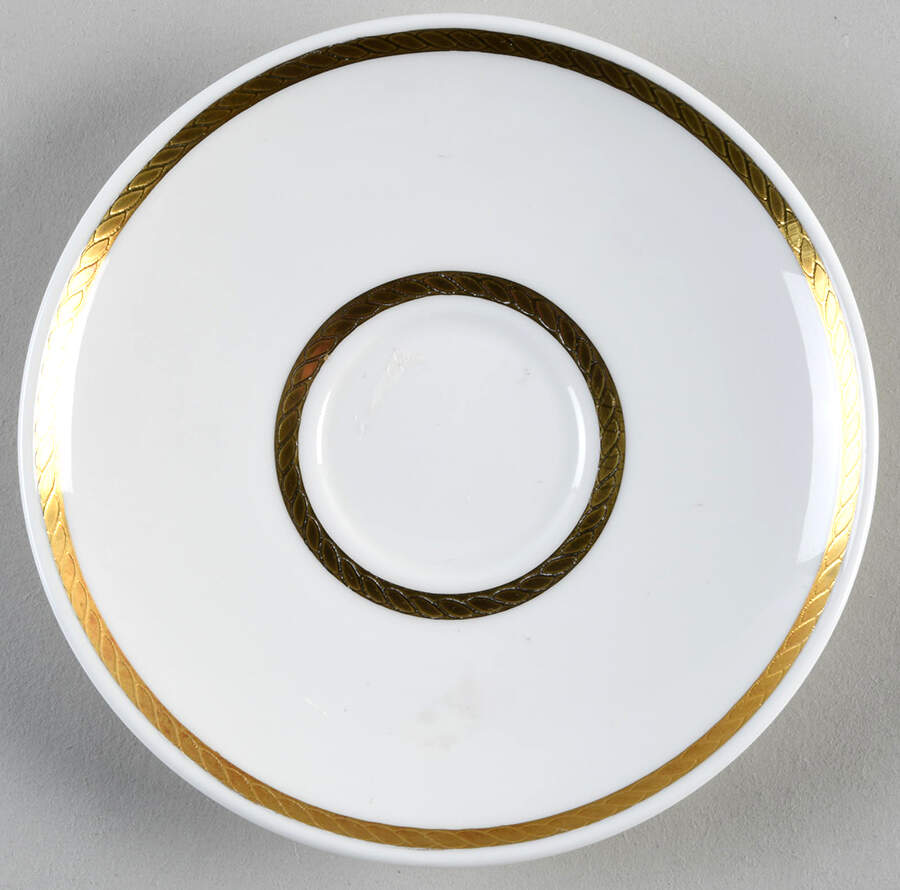 Skein of Gold Saucer by Royal Chelsea-1