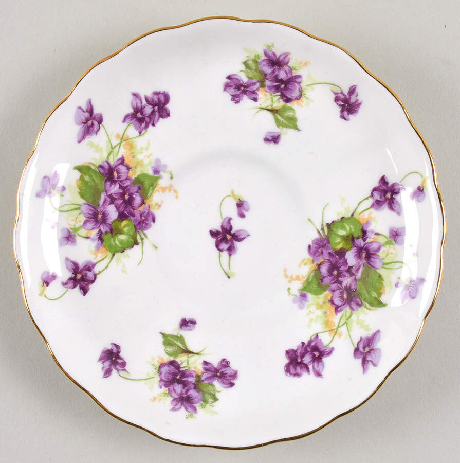 Spring Violets Saucer by Royal Chelsea-1