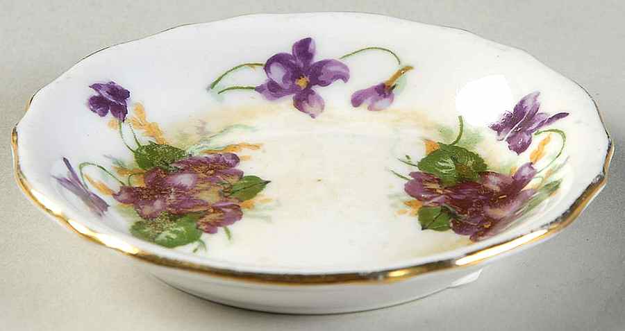 Spring Violets Butter Pat by Royal Chelsea-1