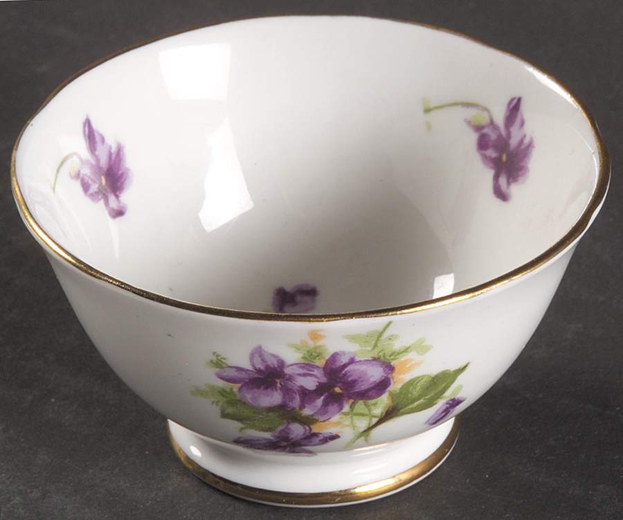 Spring Violets Individual Open Sugar Bowl by Royal Chelsea-1