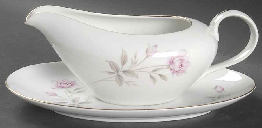 Regina Rose Gravy Boat & Underplate/Relish by Royal Cameo-1