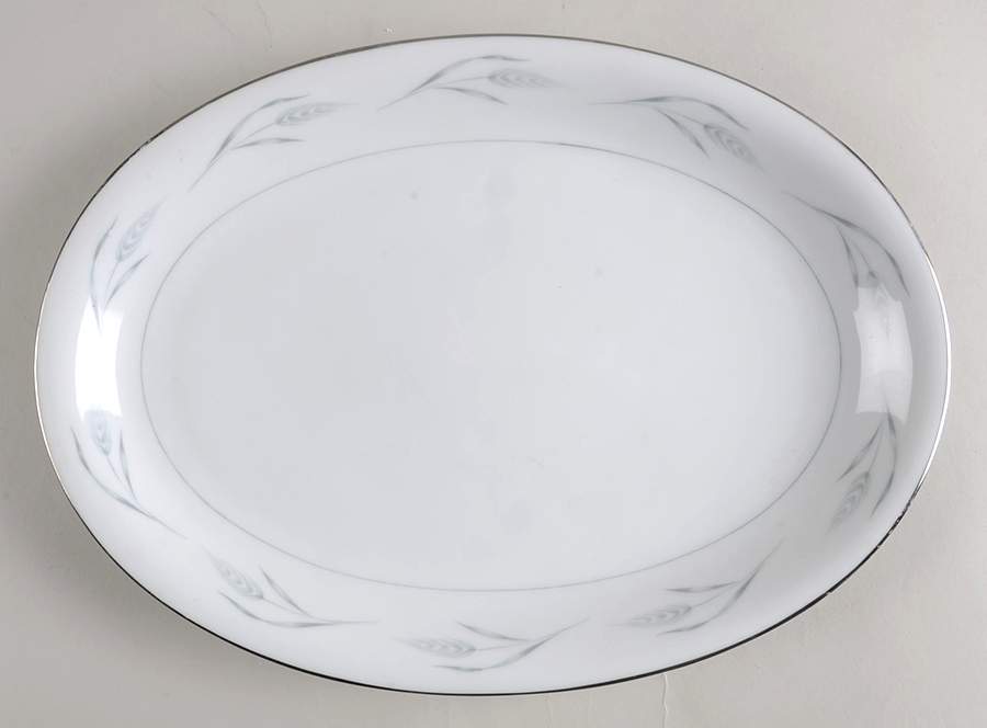 Silver Wheat 14" Oval Serving Platter by Royal Cameo-1