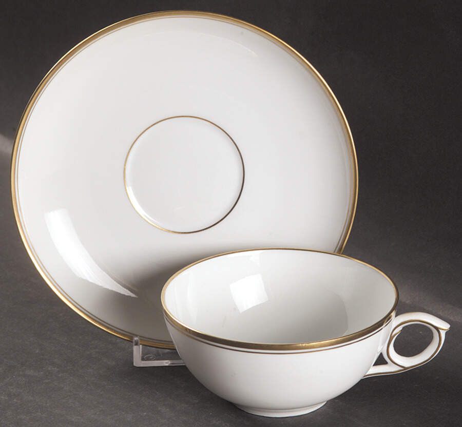 1222 Flat Cup & Saucer Set by Royal Copenhagen-1