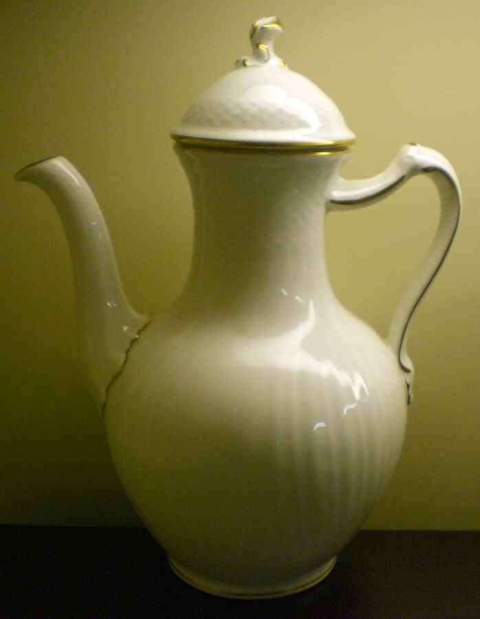 21 (Embossed Swirl Rim) Coffee Pot & Lid by Royal Copenhagen-1