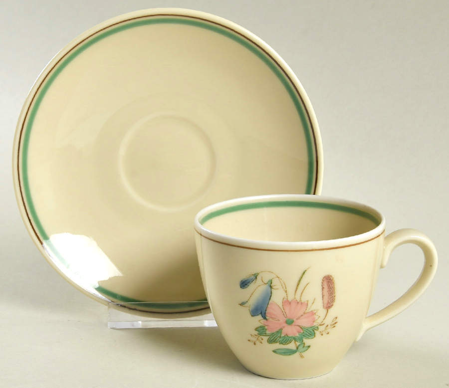 25 Flat Cup & Saucer Set by Royal Copenhagen-1