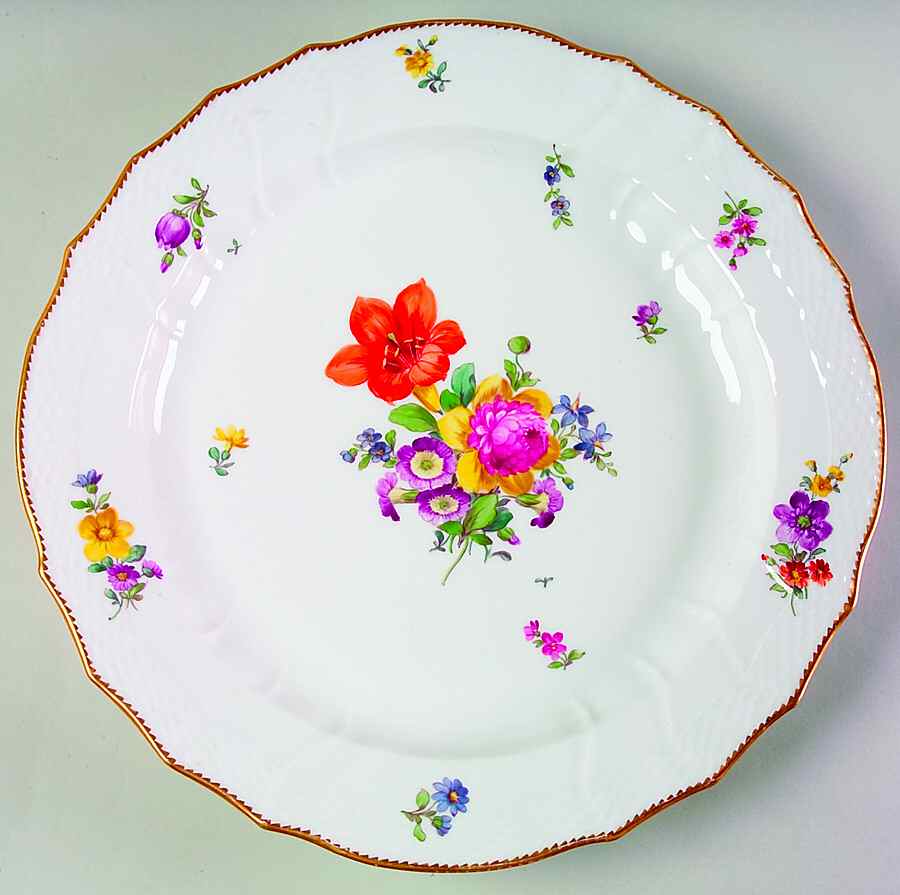Saxon Flower (4) 13" Chop Plate (Round Platter) by Royal Copenhagen-1