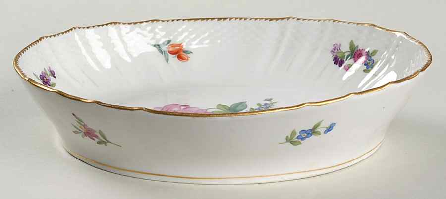 Saxon Flower (4) 8" Oval Vegetable Bowl by Royal Copenhagen-1