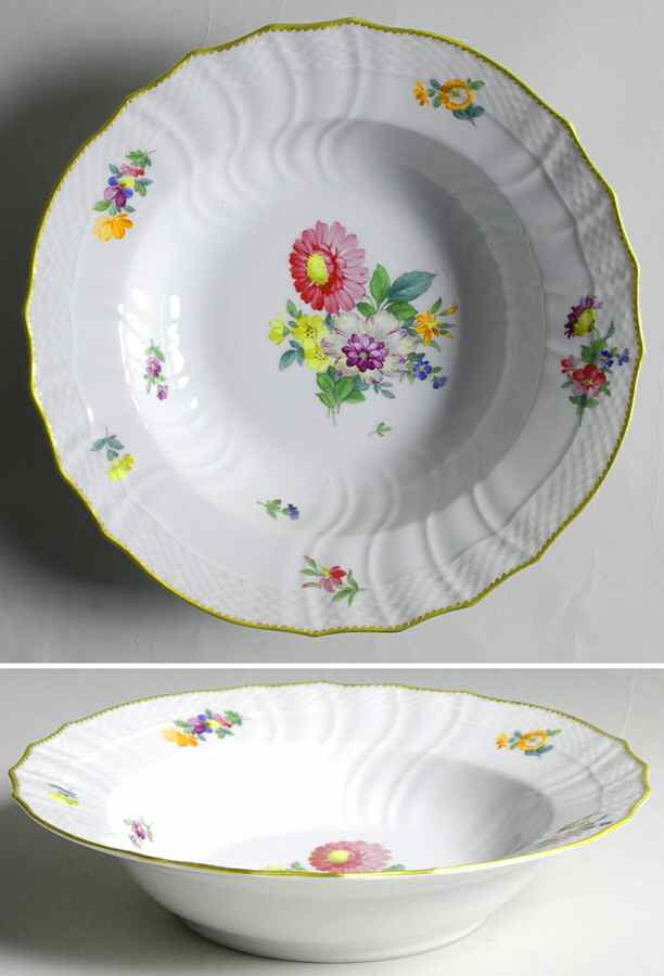 Saxon Flower (4) Large Rim Soup Bowl by Royal Copenhagen-1