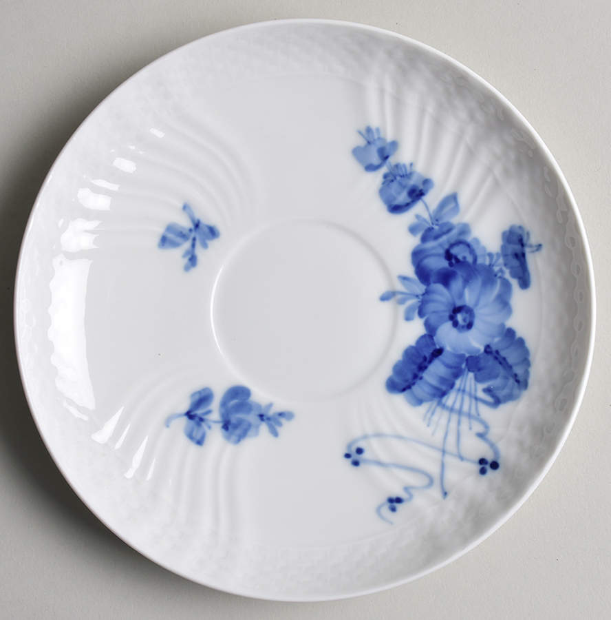 Blue Flowers Curved) Saucer for Flat Cream Soup Bowl by Royal Copenhagen-1