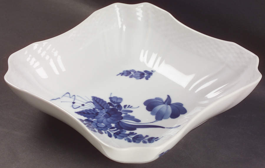 Blue Flowers Curved) 7" Square Vegetable Bowl by Royal Copenhagen-1
