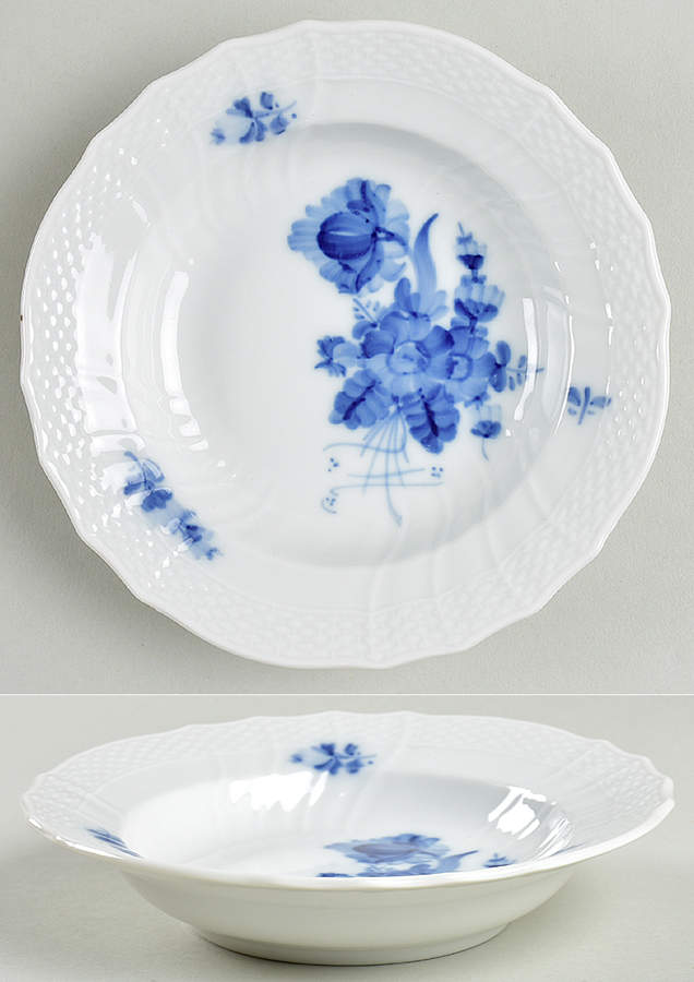 Blue Flowers Curved) Rim Fruit/Dessert (Sauce) Bowl by Royal Copenhagen-1