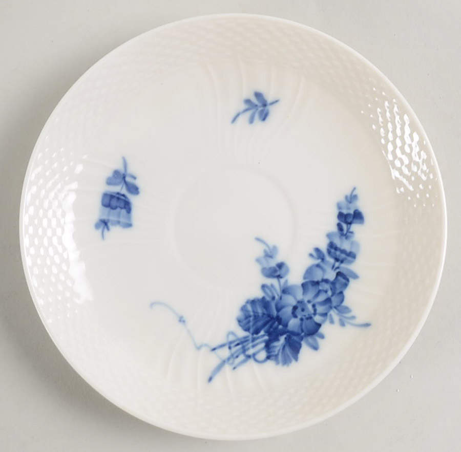Blue Flowers Curved) Saucer for Flat Cup by Royal Copenhagen-1