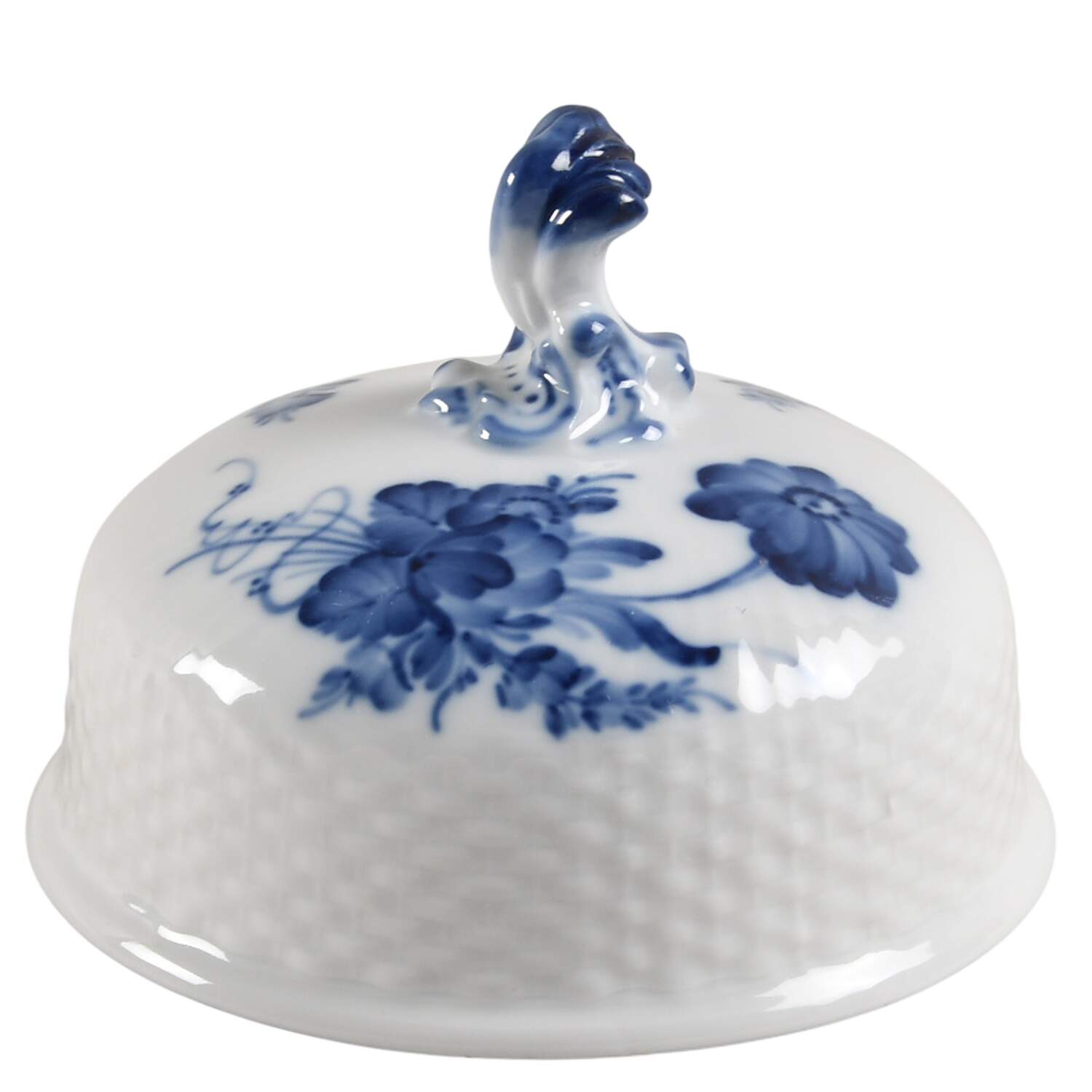 Blue Flowers Curved) Lid for Large Covered Vase by Royal Copenhagen-1
