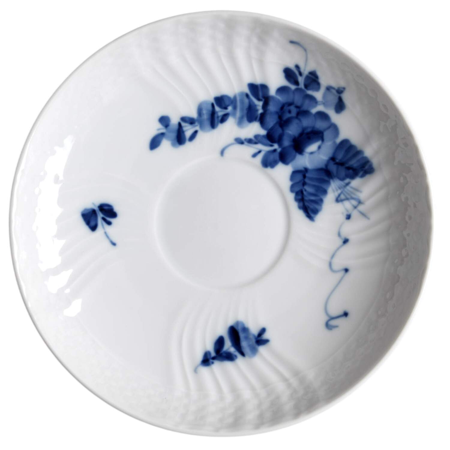 Blue Flowers Curved) Saucer for Breakfast Cup by Royal Copenhagen-1