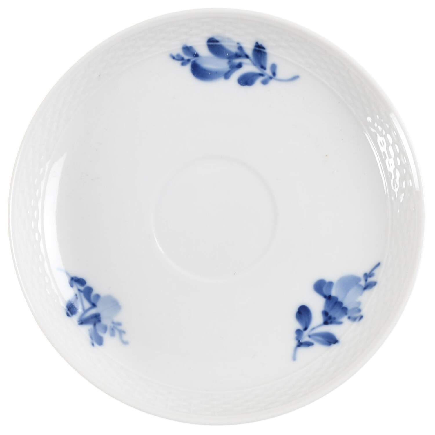 Blue Flowers Curved) Saucer for Flat Cup by Royal Copenhagen-1